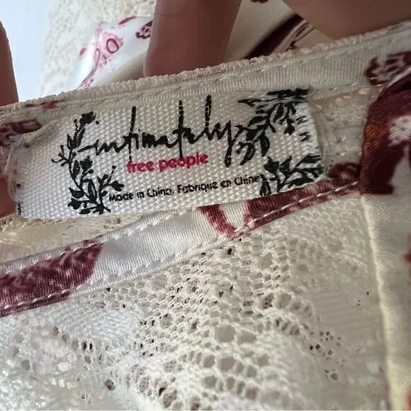 Free People Intimately One Piece Lace Short Style Bodysuit Medium